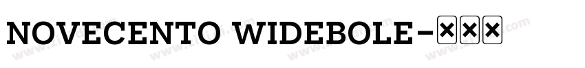 novecento widebole字体转换